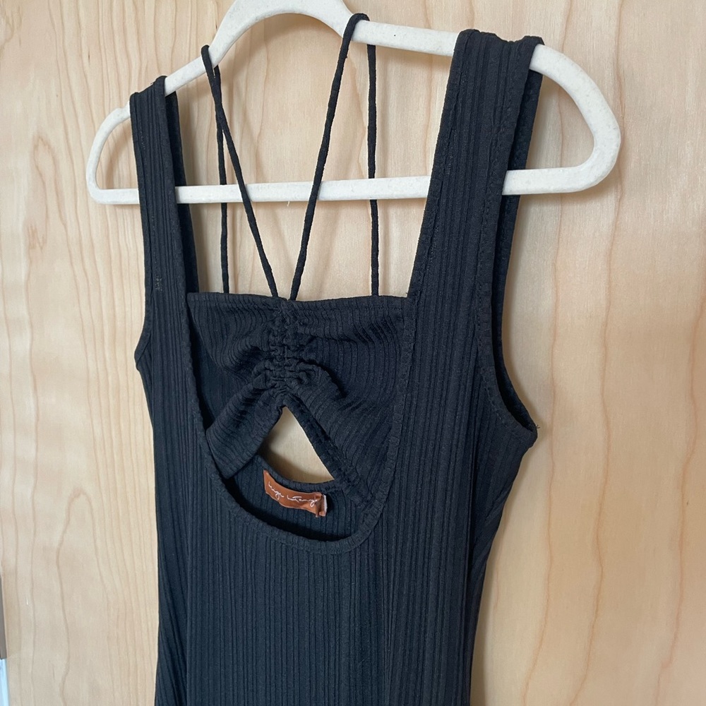 Black Cut-Out Maxi Dress